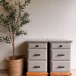 Fully Refinished Set Of 2 Nightstands/ Side Tables/ Bedside Tables! 🌿 Delivery is available!  Like New! 