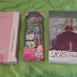 3 BARBIE Dolls, Collectible. Never Removed from Boxes.