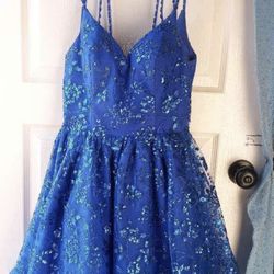 Royal Blue Sparkly Dress Size xs