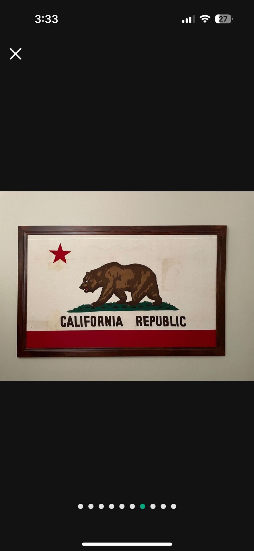 Framed California Flag