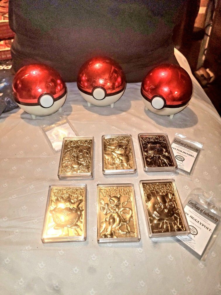 1990s Vintage 23k Gold Pokémon Collector Cards