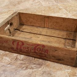 Vintage Drink Pepsi Cola wooden crate