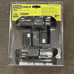 Brand new sealed - 2 X RYOBI 2 AH OEM genuine batteries - PBP2006 - 3 Year Warranty
