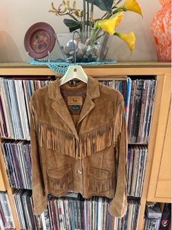 PRICE DROP: LAUREN-RL EST 1967(VTG), M, soft SUEDE EXTERIOR/LEATHER INTERIOR JKT