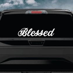 Blessed Car Decal Sticker Vinyl Window Windshield Banner JDM Racing Truck