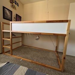 IKEA “Kura” Loft Twin Size Bed With Mattress
