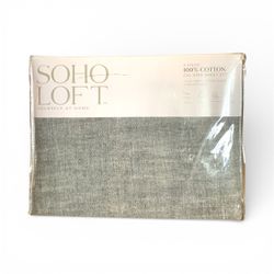 Cal King 100% Cotton Grey Soho Loft  Sheet Set