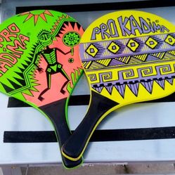 Wooden Beach Paddles,Paddle Ball Set