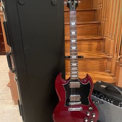 Epiphone SG Standard w/ Hardshell Case, Fender Amp