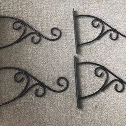 4 metal wall holders for plants or candlesticks, $5 each