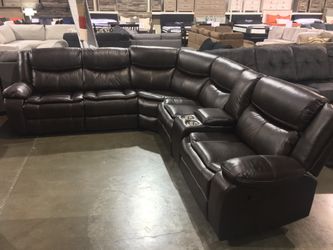 3Pc Chocolate Reclining Sectional Sale