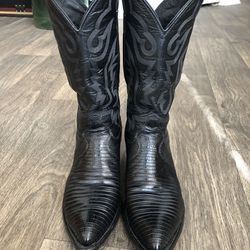 Justin Genuine Lizard Cowboy boots size 9.5