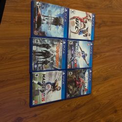 Six (6) PS4 Games