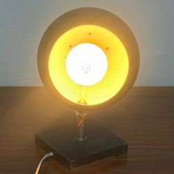 Vintage Mid Century Modern Robert Sonneman Style Black Eyeball Adjustable Sconce Lamp