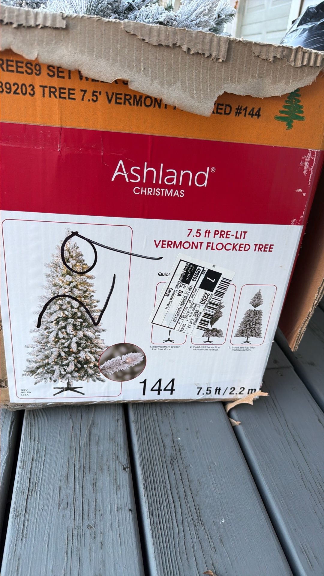 Flocked 7.5 Ft Christmas Tree