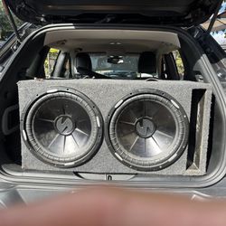 2- 15” subwoofers and 2500w amp