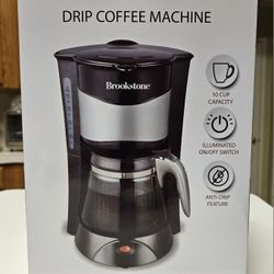 NEW!! Brookstone 10 Cup Coffee Pot (DeZavala/Lockhill Selma  78230)