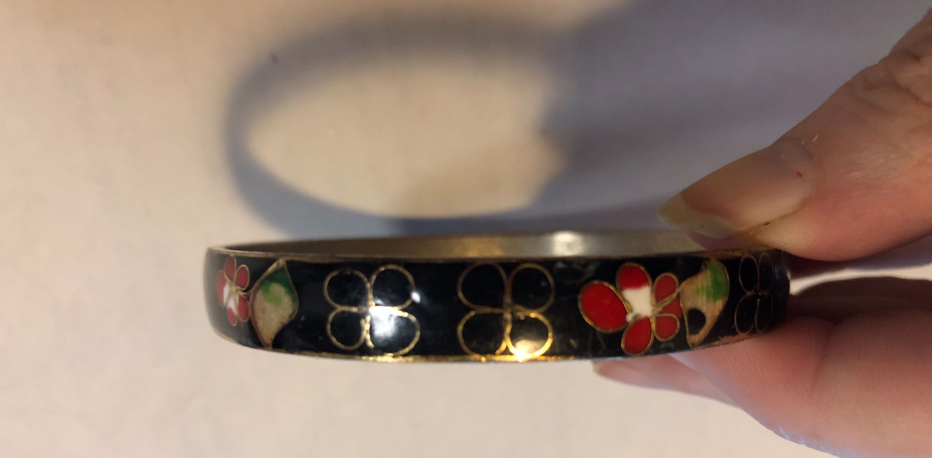 Enamel bangle bracelet