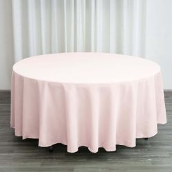 Bundle 2 Blush Pink 108 Inches Round Tablecloths New