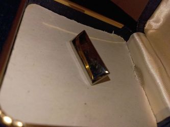 vintage U.S. military silver-tone or sterling silver rank bar pin.I