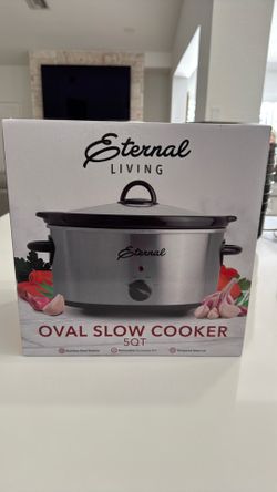 Eternal living oval slow cooker, 5 quart brand new in box Eternal living oval slow cooker, 5 quart brand new in box