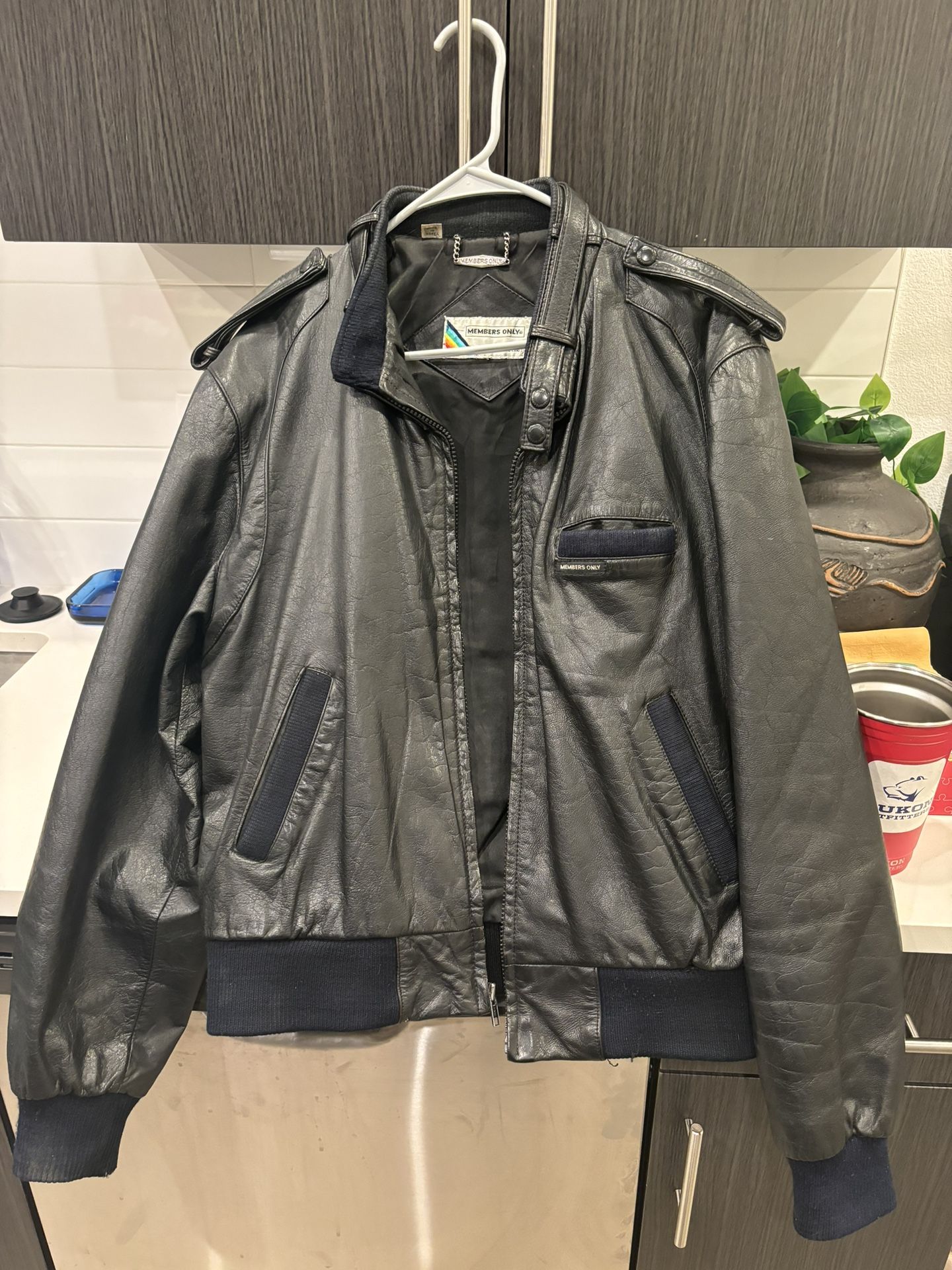 Vintage Members only leather Jacket