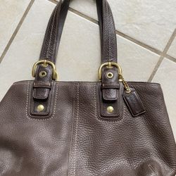 Coach Brown Leather Satchel Bag 