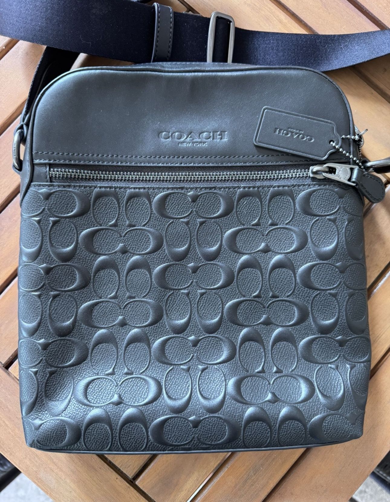 NEW Coach 4009 Men’s Houston Leather Flight Bag