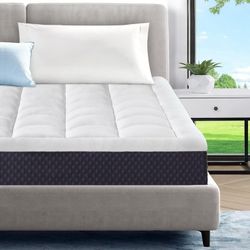 Queen 5" Cooling Gel Memory Foam Mattress, Medium Firm, Pillow Top
