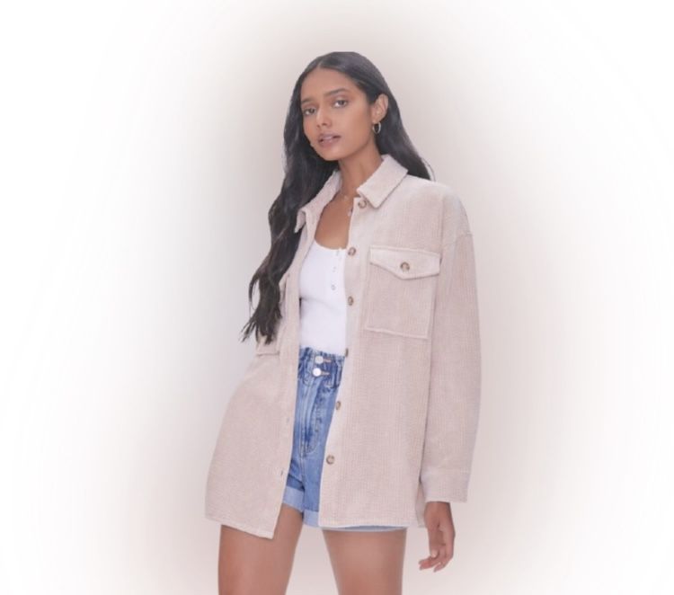 Forever 21 Shirt Jacket Lavender