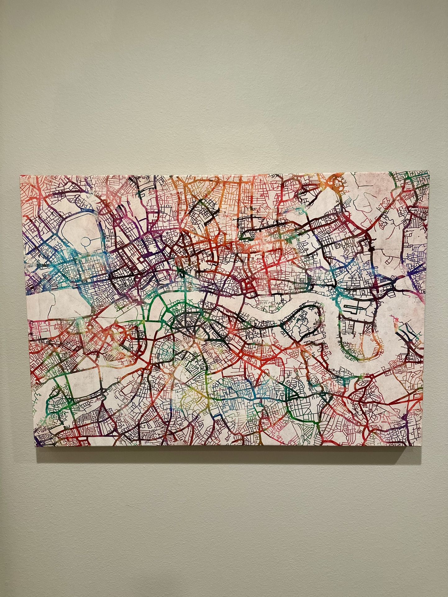 London Map On Canvas