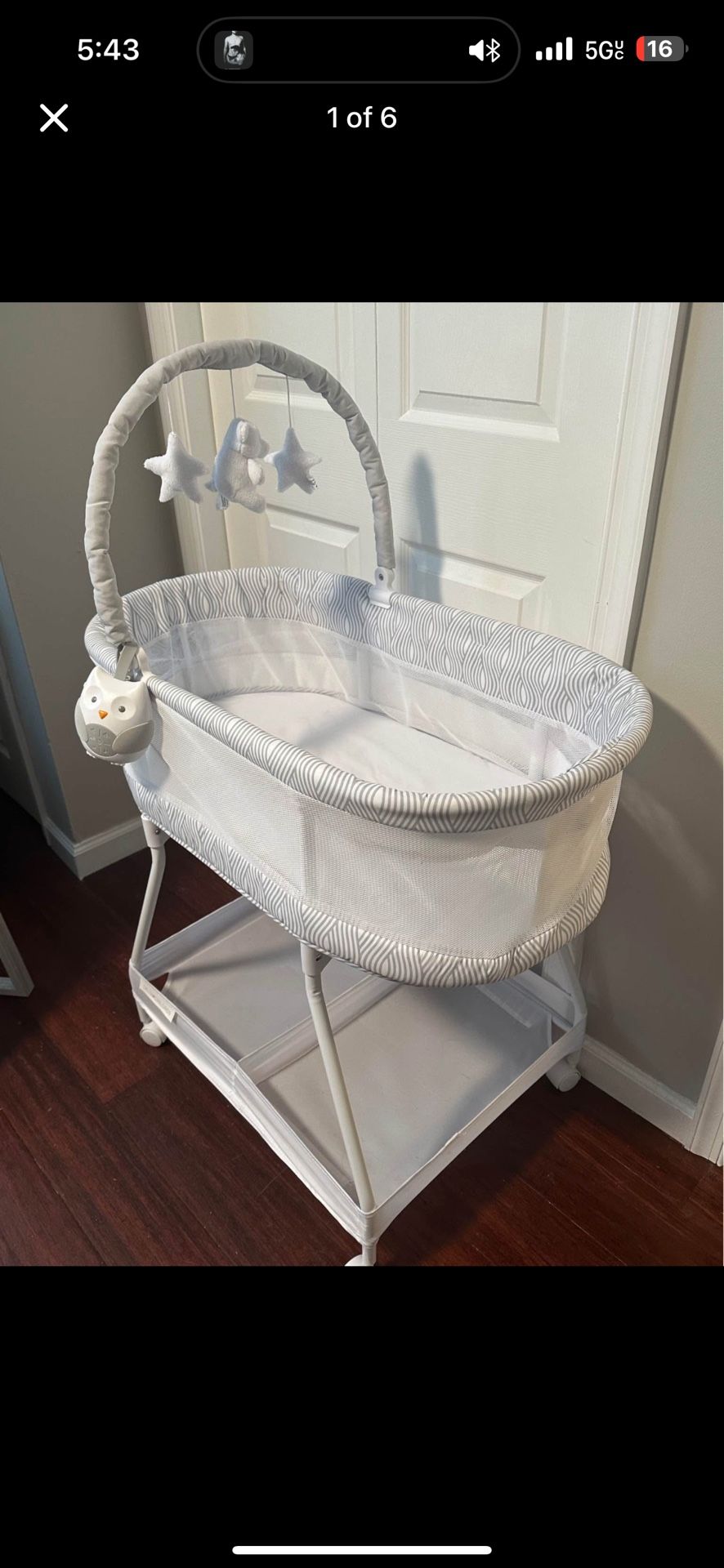 Bassinet With Music Box (music Box Not Pictured) 