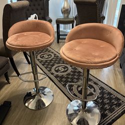 Pink Adjustable Swivel Stools-$50