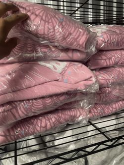 Sp5der OG Web Hoodie Pink