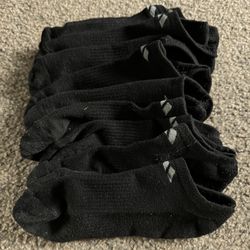 Bundle of 5 Pairs of Black Adidas No Show Men’s Size 6-10 Socks.  