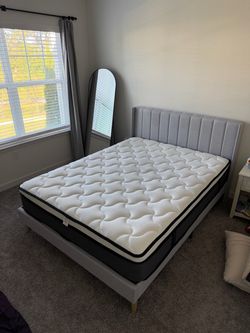 Queen Size Bed Frame + Mattress