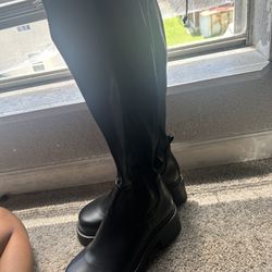 Knee High All Black Boots 