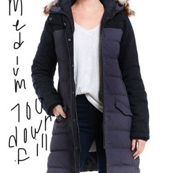 READ AD B4 Messaging! NEW Women’s SOREL Parka 700 fill goose Down winter snow jacket coat size medium  navy black grey woman’s women woman
