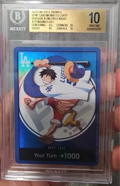 One piece Luffy Don Dodger BGS 10