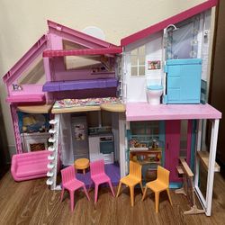 Barbie Malibu Doll House & Accessories Furniture Playset Folding