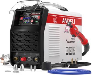Brand New ANDELI Plasma Cutter, 50Amps HF Non-Touch Pilot Arc Air Plasma Cutting Equipment 5/8 Inch Clean Cut, 4.05'' Larger LED Display 110/220V Dual
