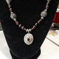 Sterling Silver Filigree Pill/prayer Box Necklace