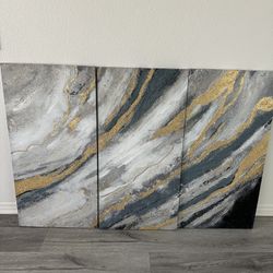 Glam Metal Abstract Framed Wall Art
