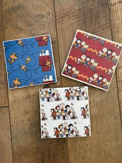 3 piece snoopy collector coaster set 