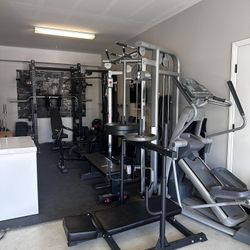 Complete Home Gym Power Rack Cable Machine Elliptical Weights Barbell Plates  Free Delivery And Set Up Gym Mats 