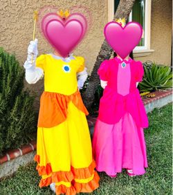Princess peach and princess daisy dresses girl