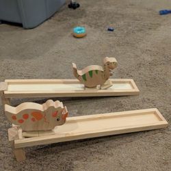 Dinosaur Wooden Race Track