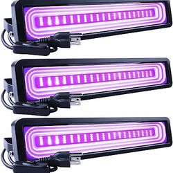 SHPODA 3pk 36W UV LED Black Light Bar, UV Flood Light With plug and Switch 5ft. Cord