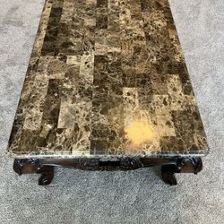 Heavy Marble Top Coffee Table 