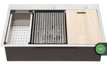 Fregadero Workstation 33"x22" Acero Inoxidable + Accesorios NUEVO